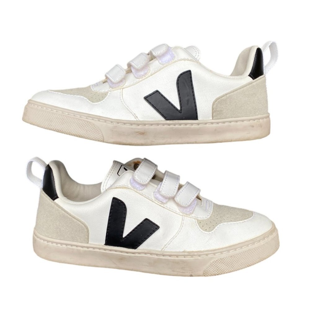 Veja Vegan Leather Shoes Velcro Strap White